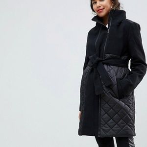 Mamalicious maternity quilted coat with post birth